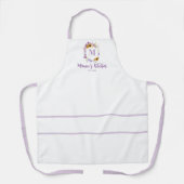 Sonnenblumen Hydrangea White Lila Lilac Monogram Schürze (Vorderseite)