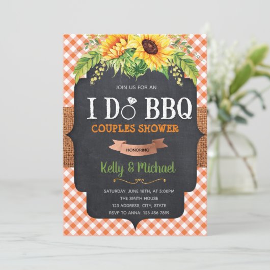 Sonnenblumen I DO Grillen Einladung (Stehend Vorderseite)