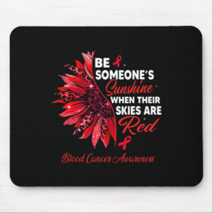 Sonnenblumen Ihr Himmel sind rote Blutkrebs-Bewuss Mousepad