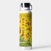 Sonnenblumen Ihr Kupfer-Vakuum isoliert Trinkflasche (Rückseite)