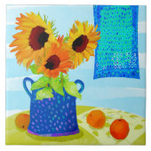 Sonnenblumen II Keramik Küche Tile Fliese (Vorderseite)