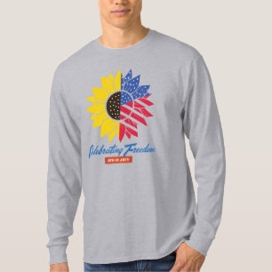 Sonnenblumen-Illustration 4. Juli T-Shirt