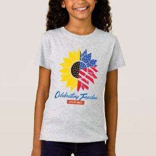 Sonnenblumen-Illustration 4. Juli T-Shirt