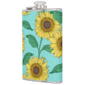 Sonnenblumen Illustration Mode Wiederholung Muster Flachmann (Links)