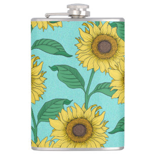 Sonnenblumen Illustration Mode Wiederholung Muster Flachmann
