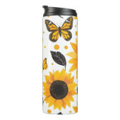 Sonnenblumen-Illustration Thermosbecher (Nach rechts gedreht)