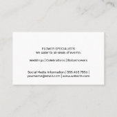 Sonnenblumen | Illustrative Blume Blumenelemente Visitenkarte (Rückseite)