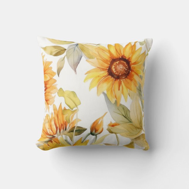 Sonnenblumen im Blut Kissen (Vorderseite)