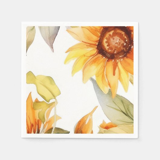 Sonnenblumen im Blut Serviette (Vorderseite)