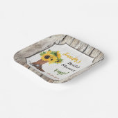 Sonnenblumen im Cowboy Boot Brautparty Pappteller (Gewinkelt)