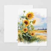 Sonnenblumen im Herbst Feiertagskarte (Vorne/Hinten)