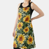 Sonnenblumen im Herbst oder Frühling mit grünem Hi Schürze (InSitu)