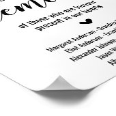 Sonnenblumen im liebenden Gedächtnis Hochzeitszeic Poster (Ecke)