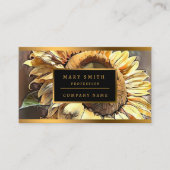 Sonnenblumen im Märchen Kunst, Dichtung und Musik Visitenkarte (Vorderseite)