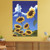 Sonnenblumen im Sommer Leinwanddruck (Insitu (Wohnzimmer))