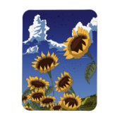 Sonnenblumen im Sommer Magnet (Vertikal)