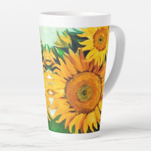 Sonnenblumen im Sommer Milchtasse (Rechte Ecke)