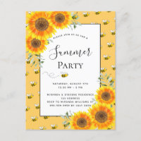 Sonnenblumen im Sommer Party Hummeln im Garten Gri