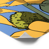Sonnenblumen im Sommer Poster (Ecke)