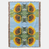 Sonnenblumen im Sonnenschein Abstrakte Blume Art Decke (Vorderseite Vertikal)