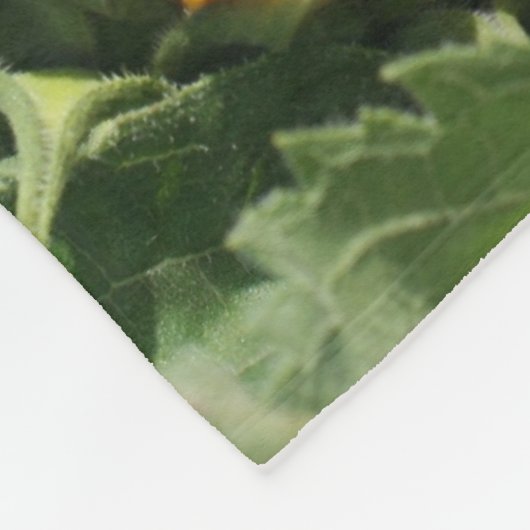 Sonnenblumen im Sonnenschein Abstrakte Blume Art Fleecedecke (Ecke)