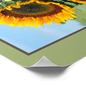 Sonnenblumen im Sonnenschein Abstrakte Blume Art Poster (Ecke)