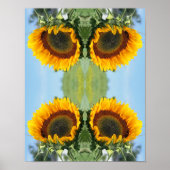 Sonnenblumen im Sonnenschein Abstrakte Blume Art Poster (Vorne)