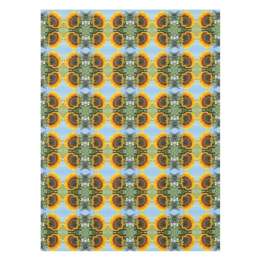 Sonnenblumen im Sonnenschein Abstrakte Blume Art Tischdecke (Vorderseite)