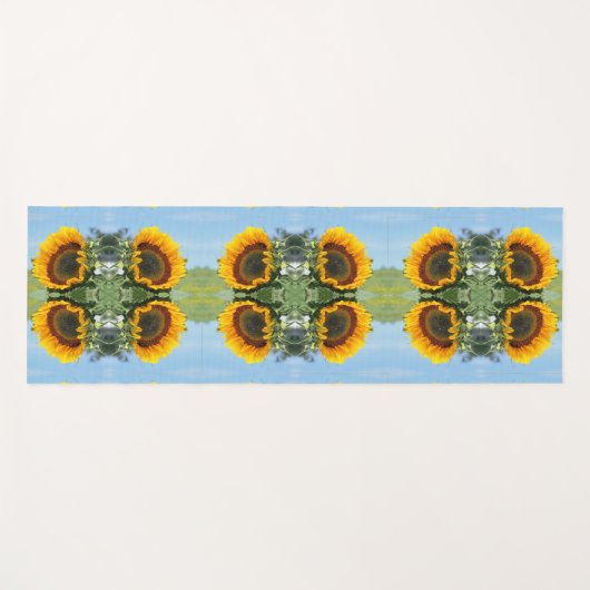 Sonnenblumen im Sonnenschein Abstrakte Blume Art Yogamatte (Vorderseite (Horizontal))