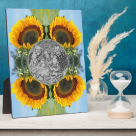 Sonnenblumen im Sonnenschein kreieren Ihr eigenes Fotoplatte