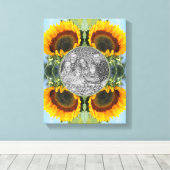 Sonnenblumen im Sonnenschein kreieren Ihr eigenes Leinwanddruck (Insitu (Holzboden))