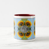 Sonnenblumen im Sonnenschein kreieren Ihr eigenes Zweifarbige Tasse (Mittel)