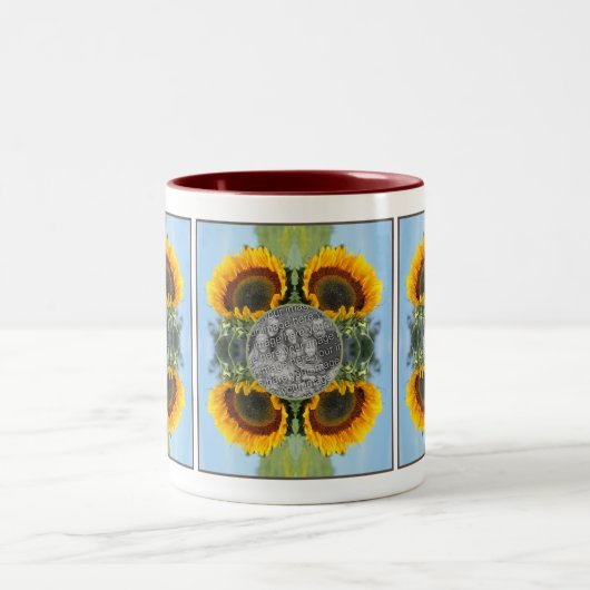Sonnenblumen im Sonnenschein kreieren Ihr eigenes Zweifarbige Tasse (Mittel)