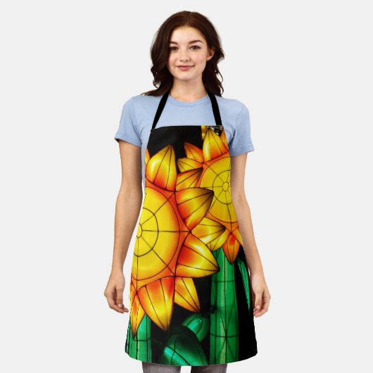 Sonnenblumen im Sonnensturm Schürze (Getragen)