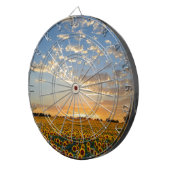 Sonnenblumen im Sonnenuntergang Dartscheibe (Vorderseite rechts)