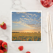 Sonnenblumen im Sonnenuntergang Serviette (Beispiel)
