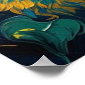 Sonnenblumen im Stile von Impasto Grosses Poster | (Ecke)
