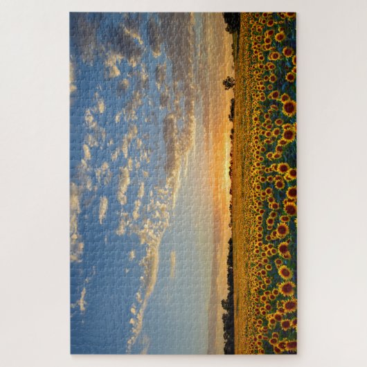 Sonnenblumen im Sunset Jigsaw Puzzle (Vertikal)