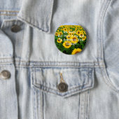 Sonnenblumen, Im traurig… Lustiger Knopf Button (Beispiel)