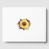 Sonnenblumen im Wasser Hochzeit an der Grenze Gästebuch (Rückseite)