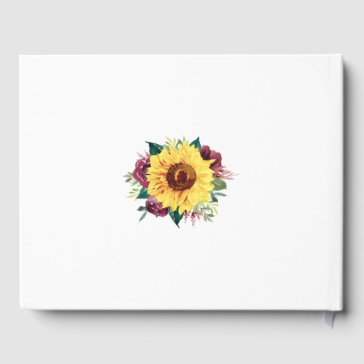 Sonnenblumen im Wasser Hochzeit an der Grenze Gästebuch (Rückseite)