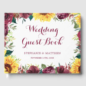 Sonnenblumen im Wasser Hochzeit an der Grenze Gästebuch (Vorderseite)