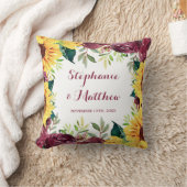 Sonnenblumen im Wasser Hochzeit an der Grenze Kissen (Decke)