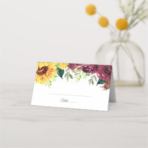 Sonnenblumen im Wasser Hochzeit an der Grenze Platzkarte