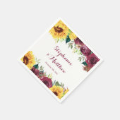 Sonnenblumen im Wasser Hochzeit an der Grenze Serviette (Ecke)