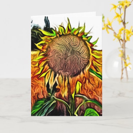 Sonnenblumen im Weizenfeld Karte (Gelbe Blume)