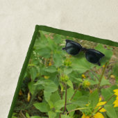 Sonnenblumen im Wind, Badetuch am Strand (Beispiel)