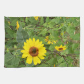 Sonnenblumen im Wind, Geschirrtuch (Horizontal)