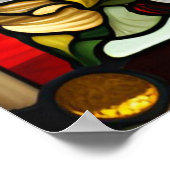 Sonnenblumen Imitate aus Glas 5' Rundruder Poster (Ecke)