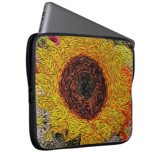 Sonnenblumen-Impressionen Laptopschutzhülle (Vorne Rechts)